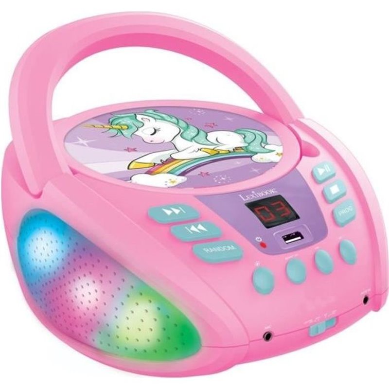 Lecteur CD/MP3 Lexibook Enfant Rose Bluetooth Licorne