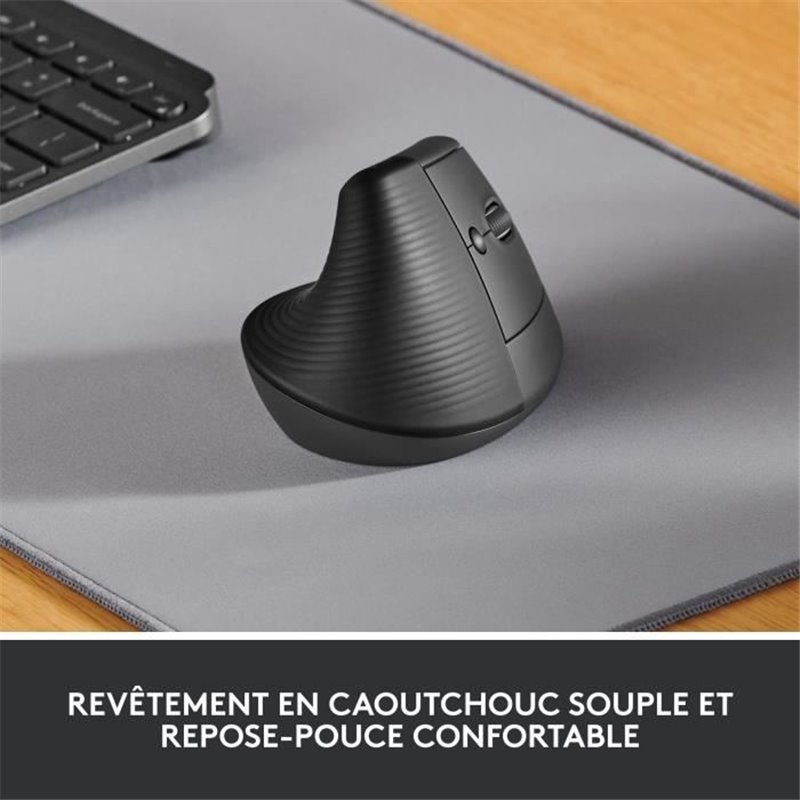 Image secondaire de Logitech Lift souris Droitier RF sans fil + Bluetooth Optique 4000 DPI