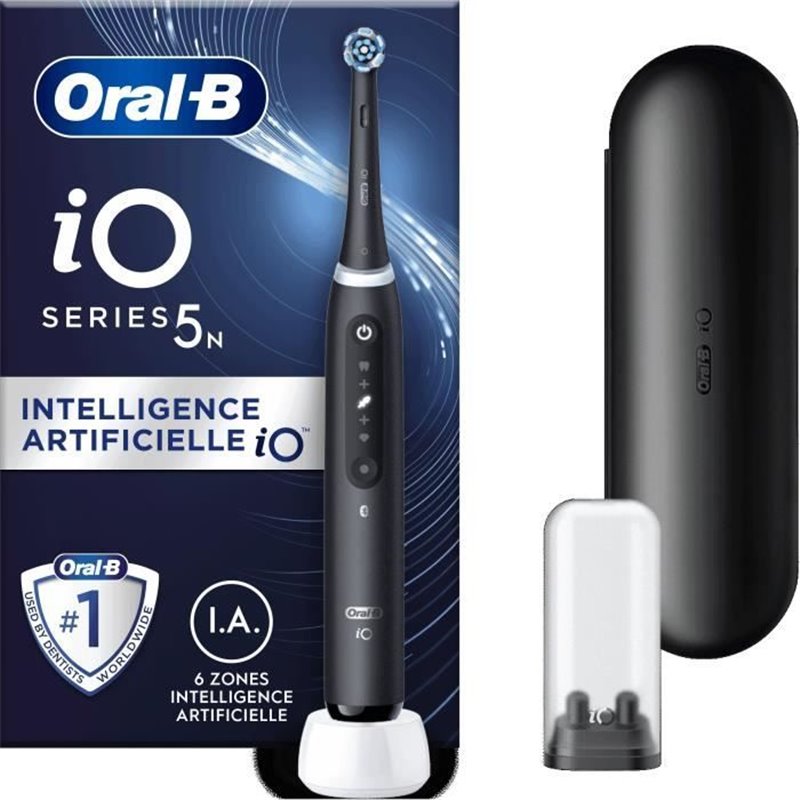 Image secondaire de Oral-B iO 5 Noire Brosse à dents électrique avec brossette