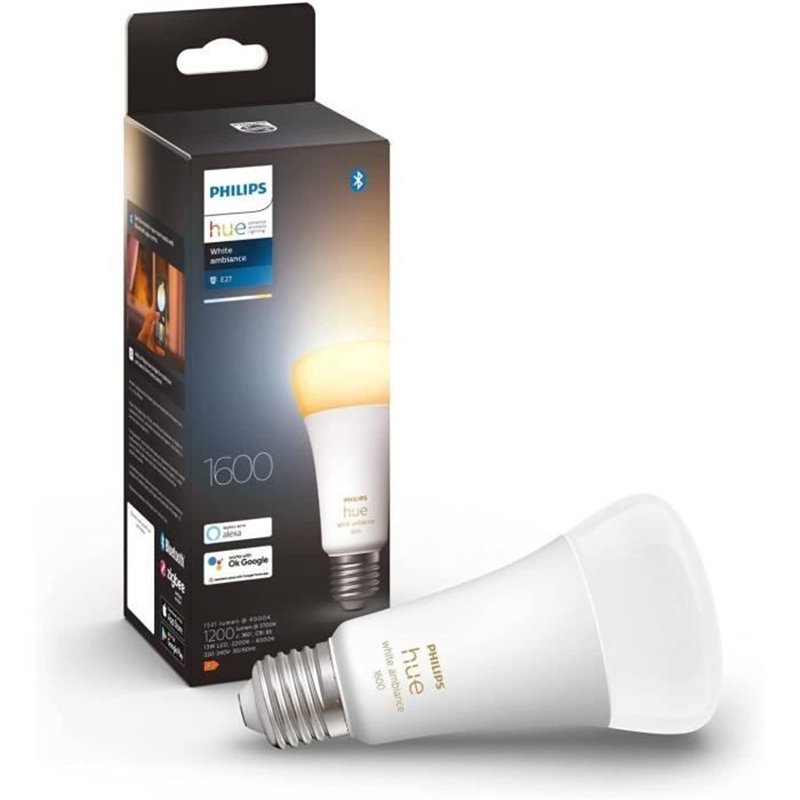 Philips Hue White ambiance A67 - Ampoule connectée E27 - 1600