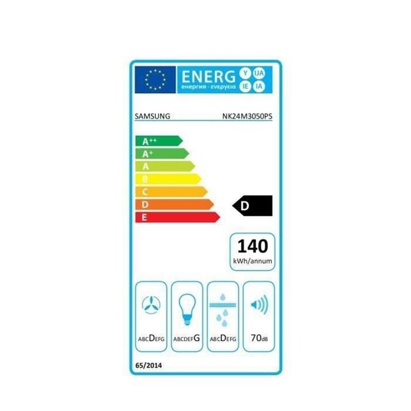 Image secondaire de Samsung NK24M3050PS Montée au mur Acier inoxydable 512 m³/h D