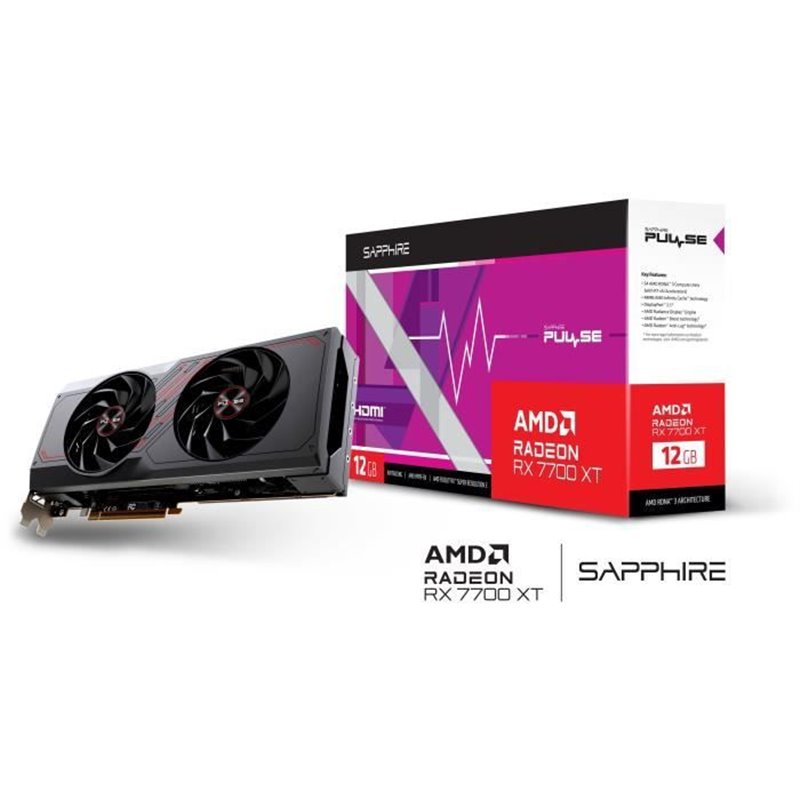 Image secondaire de Carte Graphique Sapphire AMD RADEON RX 7700 XT 12 GB GDDR6