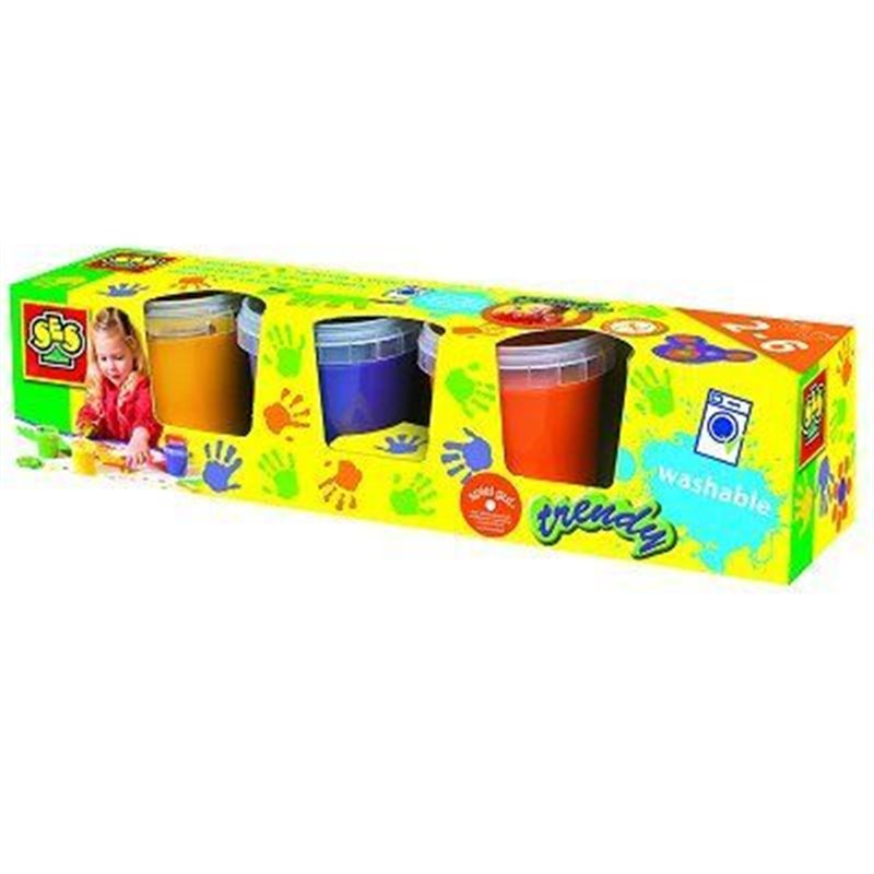 SES Creative Peinture à doigts girly 4 couleurs x145ml