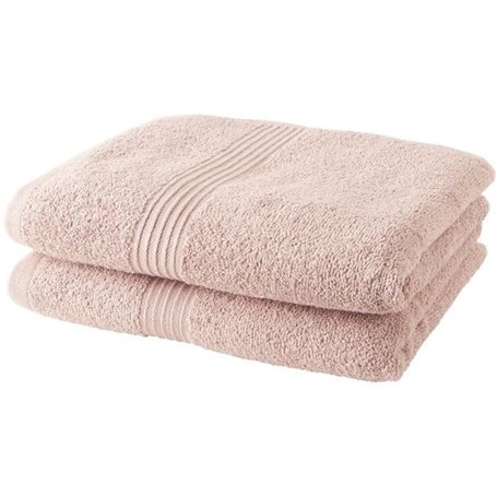 Lot de 2 serviettes de toilette TODAY 50x90 cm 100% Coton - Rose des s