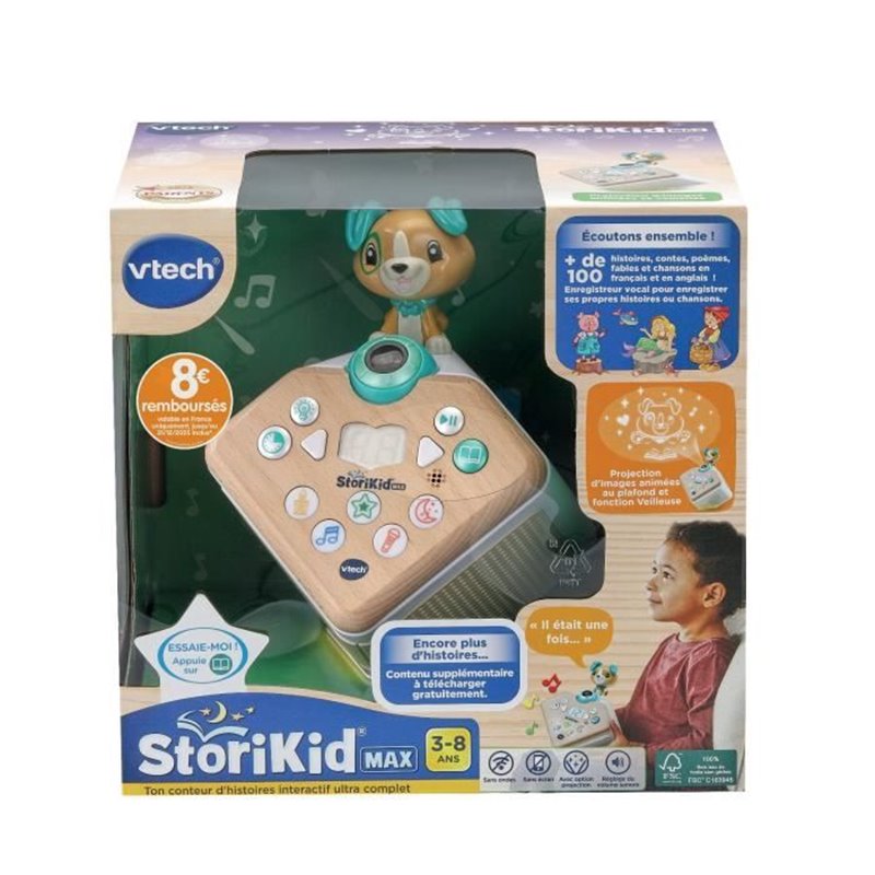 Storikid Max - Mon conteur d'histoires Vtech - Jouet avec partie bois FSC