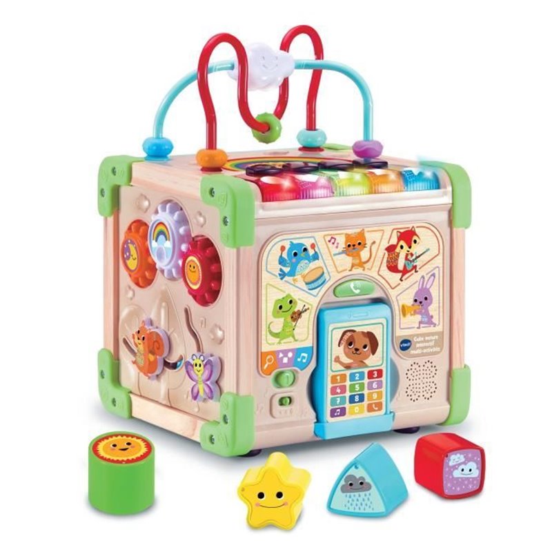 Image secondaire de Jouet interactif Vtech CUBE NATURE - Bois certifié FSC - Animaux musicaux - 9-36 mois