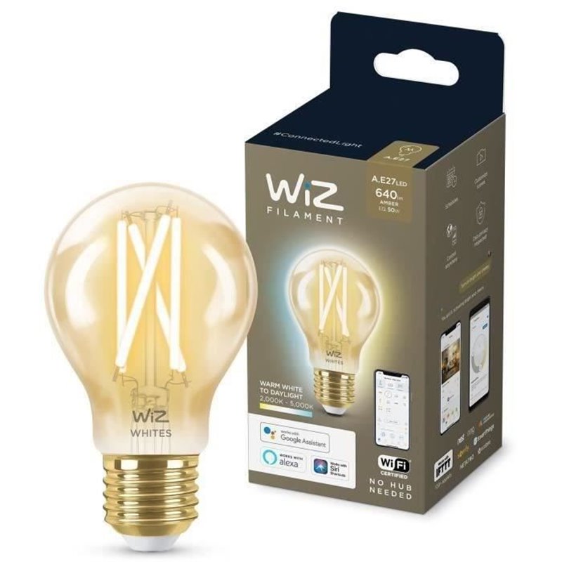 WiZ Ampoule ambre à filament 50 W A60 E27