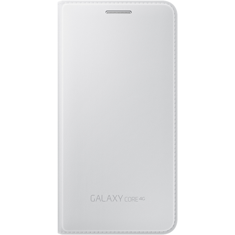 Etui à rabat Samsung EF-WG386BW blanc pour Galaxy Core 4G G386