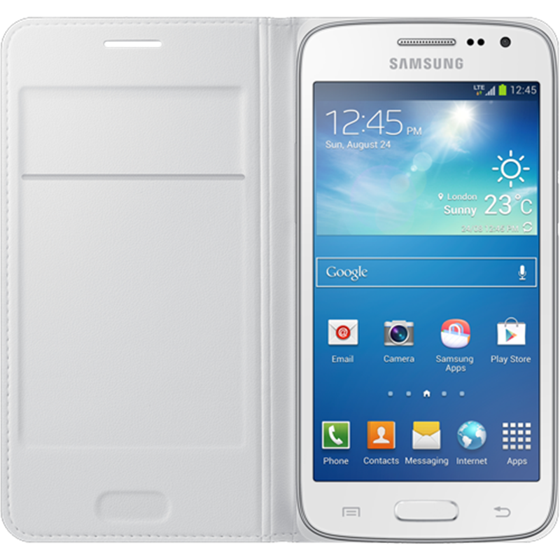 Image secondaire de Etui à rabat Samsung EF-WG386BW blanc pour Galaxy Core 4G G386
