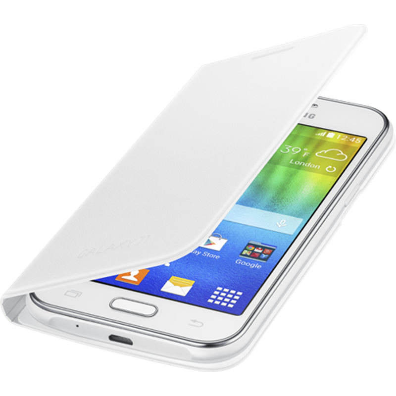 Image secondaire de Etui à rabat Samsung EF-FA300BW blanc pour Galaxy J1 J100