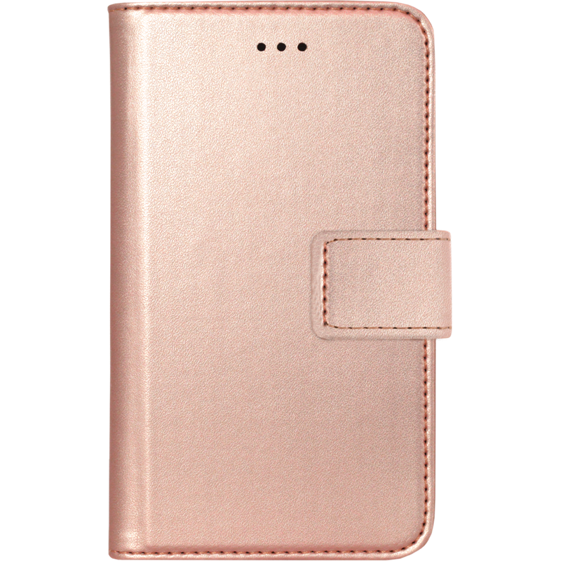 Etui folio universel rose métal taille S