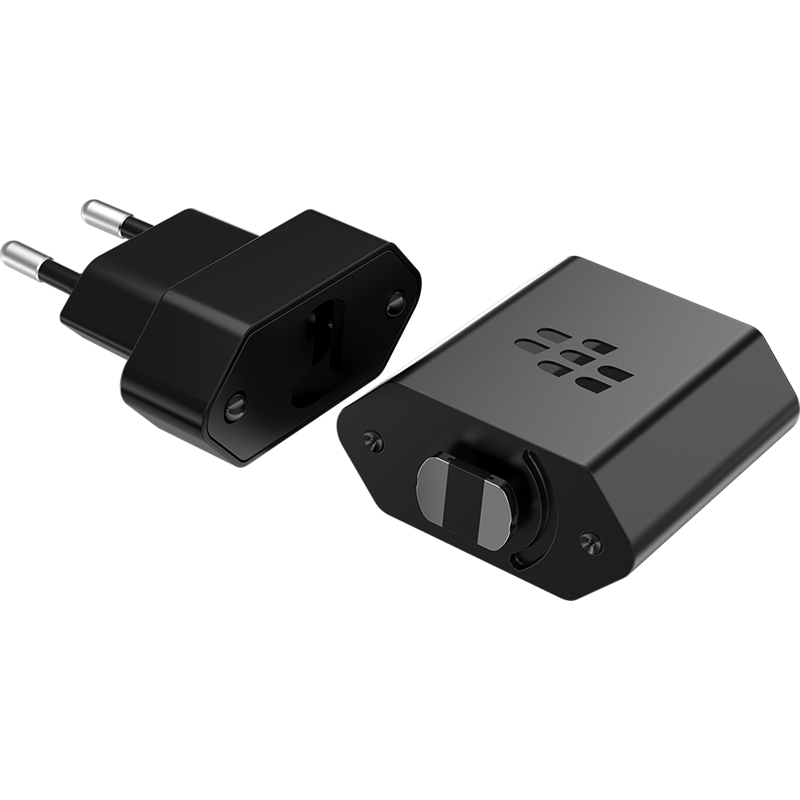 Image secondaire de Chargeur de voyage BlackBerry noir pour smartphones équipés d'un port 