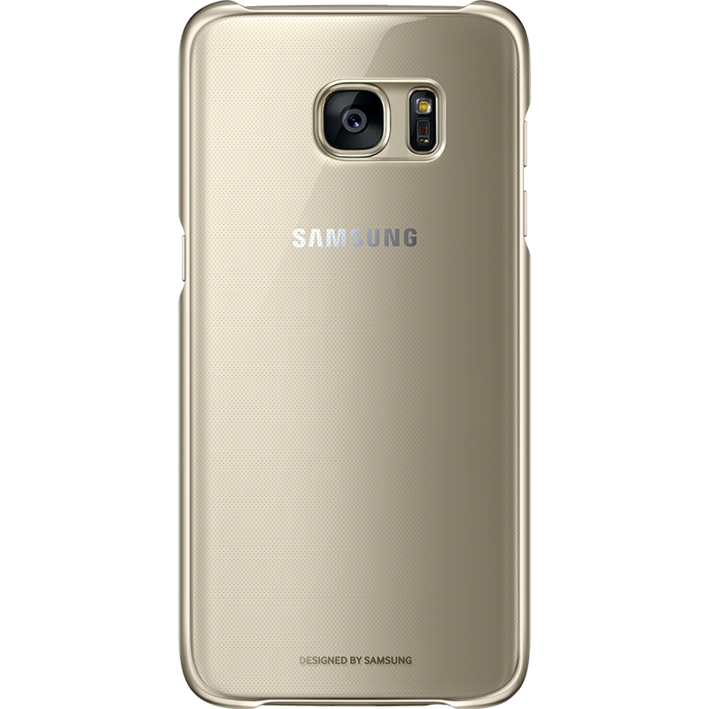 Coque souple Samsung EF-QG935CF transparente et dorée pour Galaxy S7 E