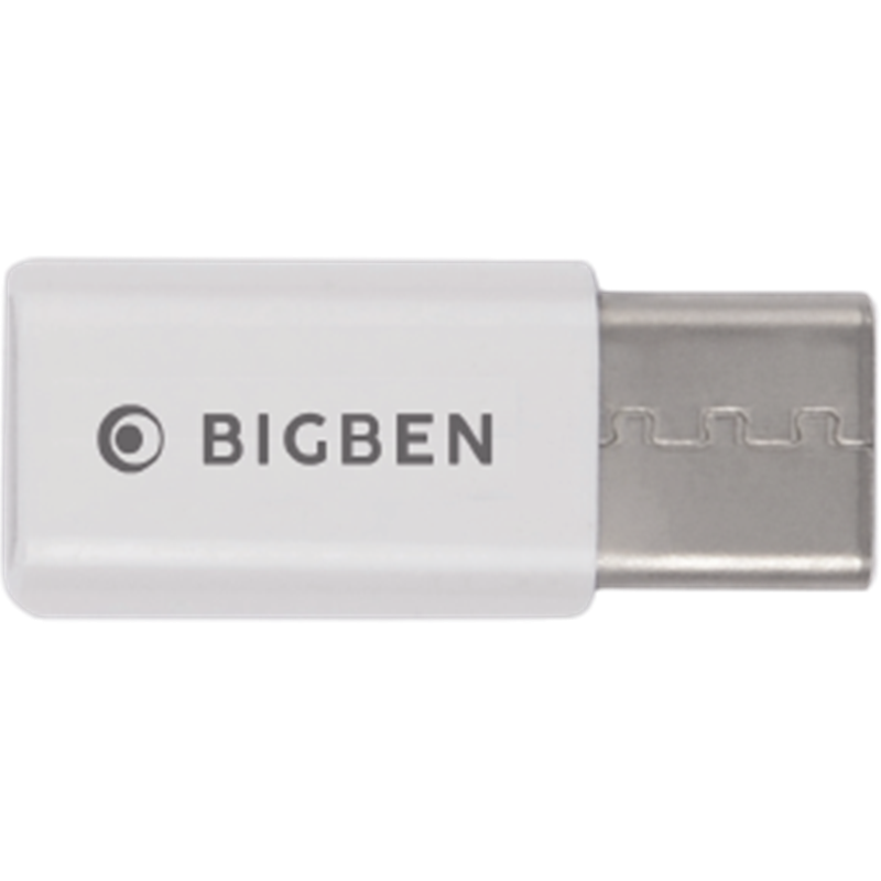 Adaptateur Micro USB vers USB C Blanc Bigben