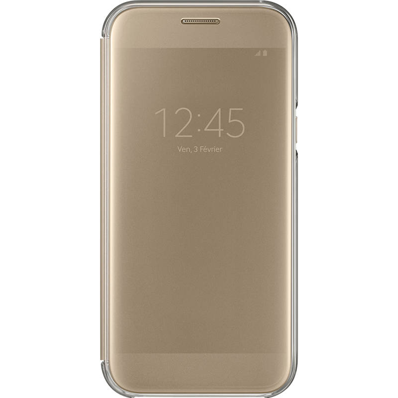 Etui à rabat Clear View Cover Samsung EF-ZA520CF doré pour Galaxy A5 A