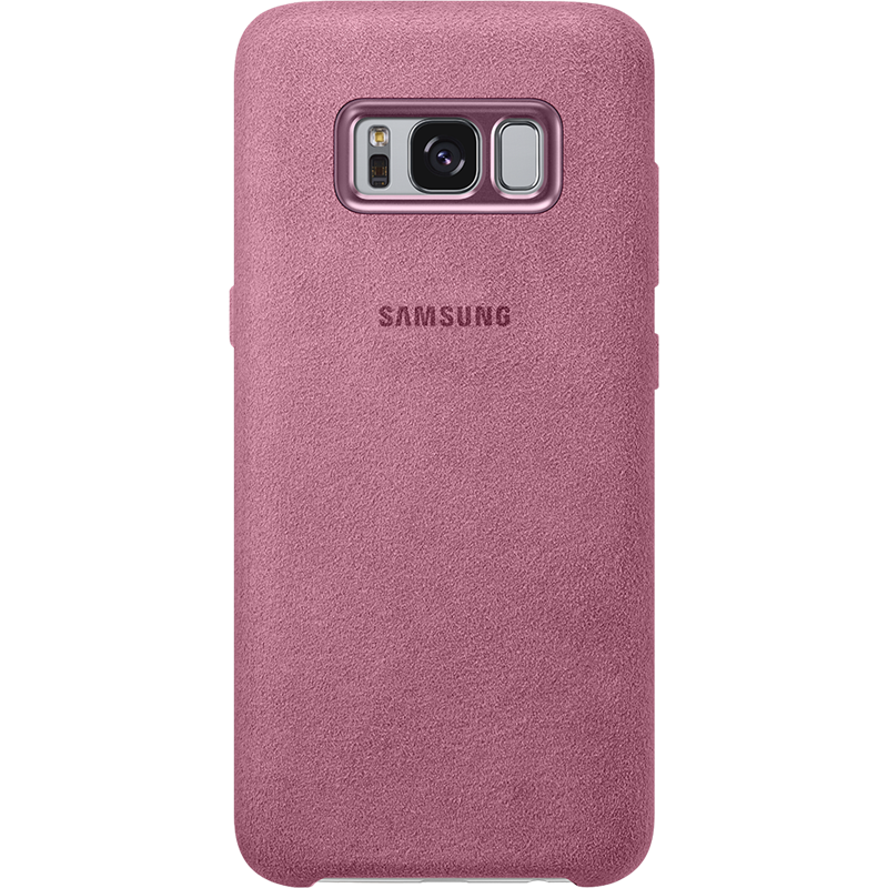 Coque rigide Samsung EF-XG955AP en Alcantara Rose pour Galaxy S8 + G95