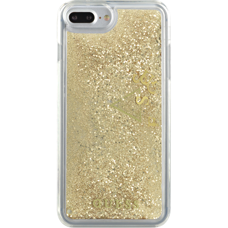 Coque rigide liquide avec paillettes dorées Guess pour iPhone 7 Plus/8