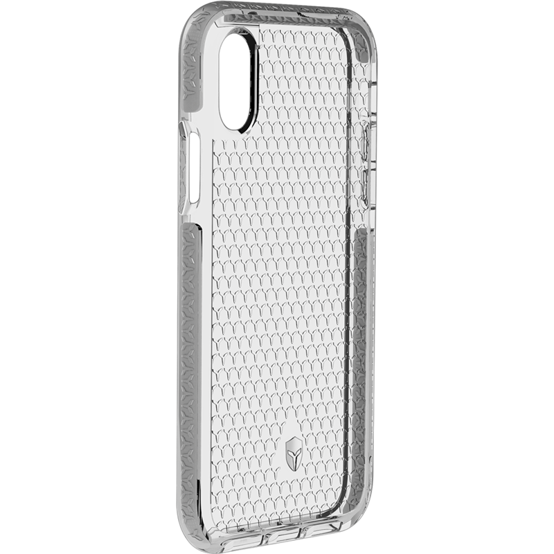 Image secondaire de Coque Renforcée iPhone X/XS LIFE Contour Argent - Garantie à vie Force