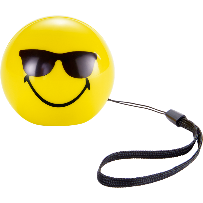 Mini enceinte sans fil jaune smiley cool Bigben