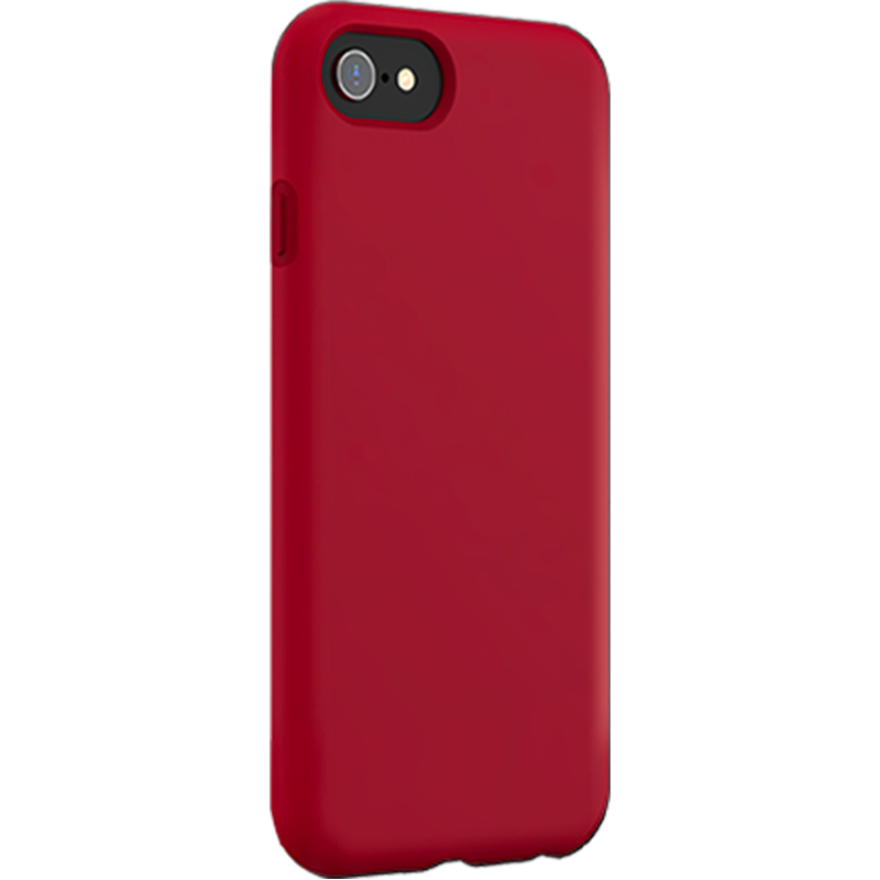 Image secondaire de Coque Silicone SoftTouch Rouge pour iPhone SE 2022/SE/8/7/6S/6 Bigben