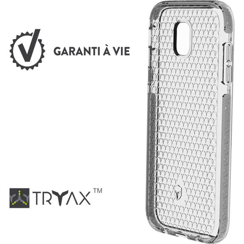 Coque Renforcée Samsung G J3 2017 LIFE Contour Argent - Garantie à vie