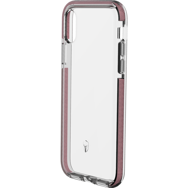 Coque Renforcée iPhone X/XS LIFE Contour Rose - Garantie à vie Force C