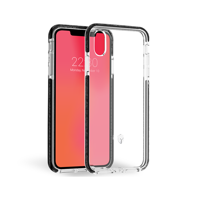 Coque Renforcée iPhone XS Max LIFE Contour Gris - Garantie à vie Force