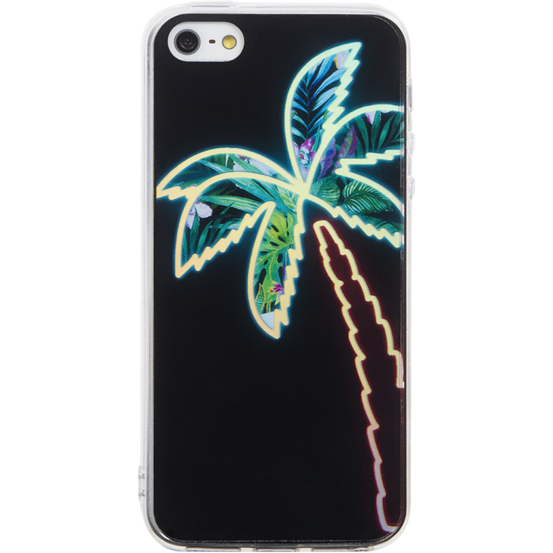 Coque souple noire holographique Palm pour iPhone 5/5S/SE