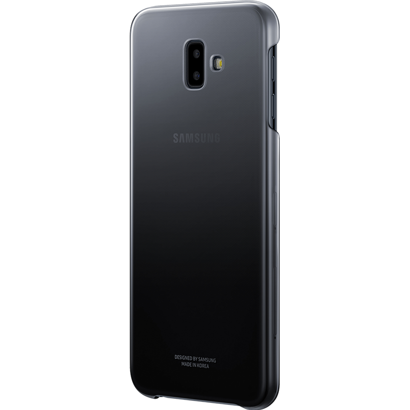 Image secondaire de Coque rigide Evolution Samsung noire et transparente pour Galaxy J6+ J