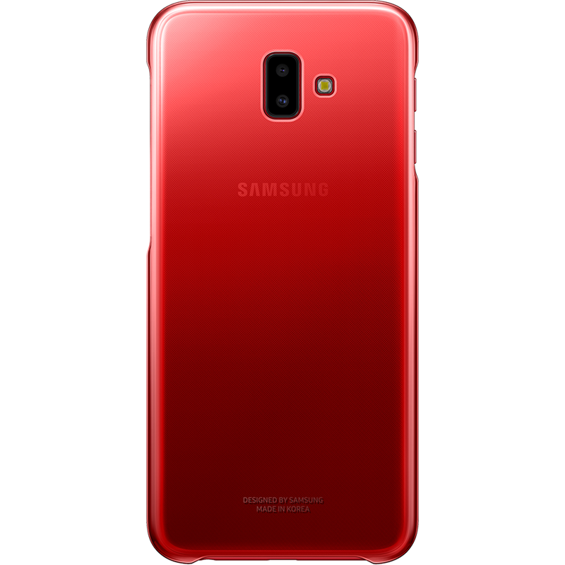 Coque rigide Evolution Samsung transparente et rouge pour Galaxy J6+ J