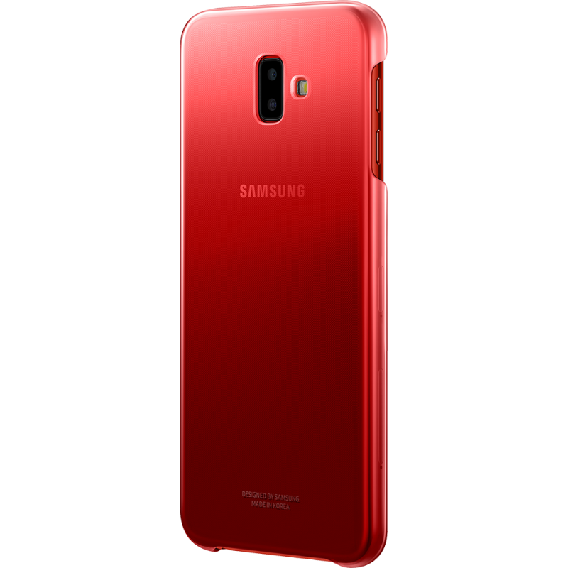 Image secondaire de Coque rigide Evolution Samsung transparente et rouge pour Galaxy J6+ J