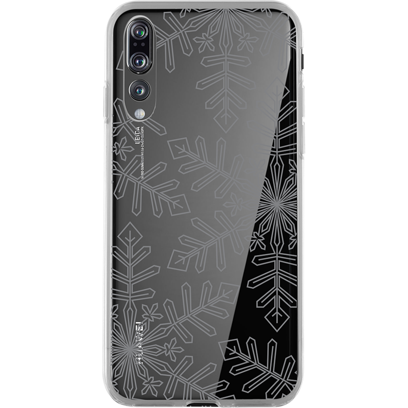 Coque rigide transparente Flocons de Neige pour Huawei P20 Pro