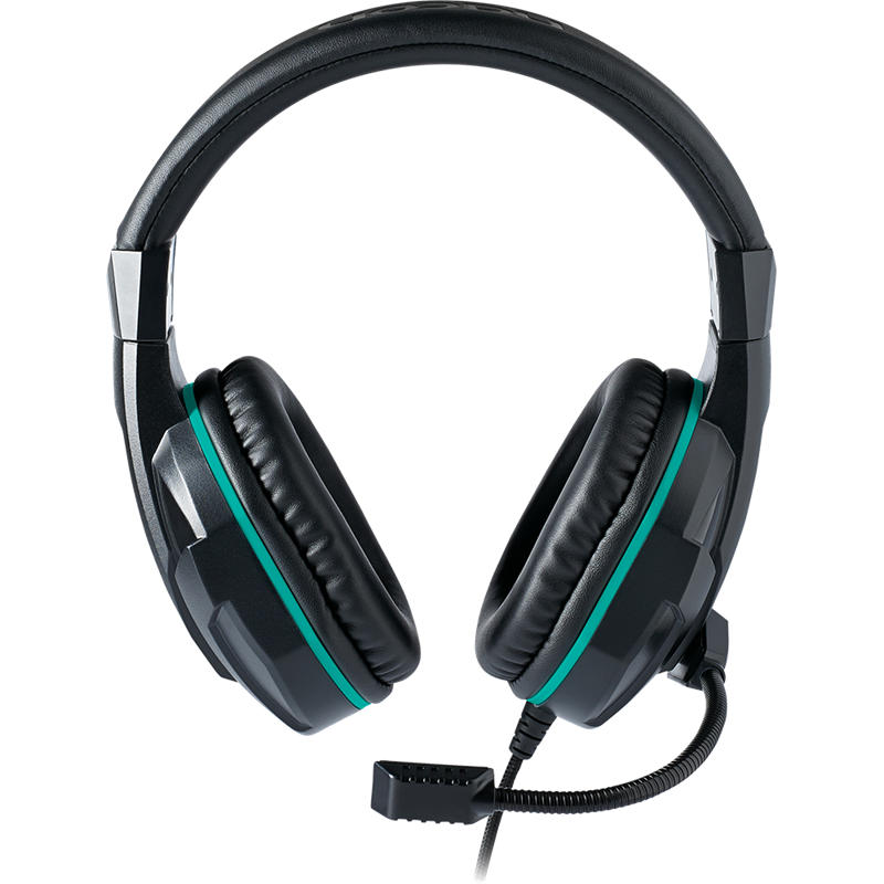 Casque Gaming filaire turquoise et noir avec micro amovible Nacon GH-1