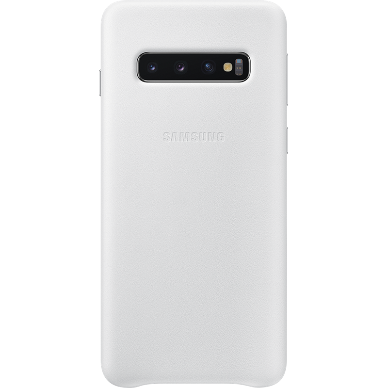 Coque rigide en cuir blanc Samsung EF-VG973LW pour Galaxy S10 G973