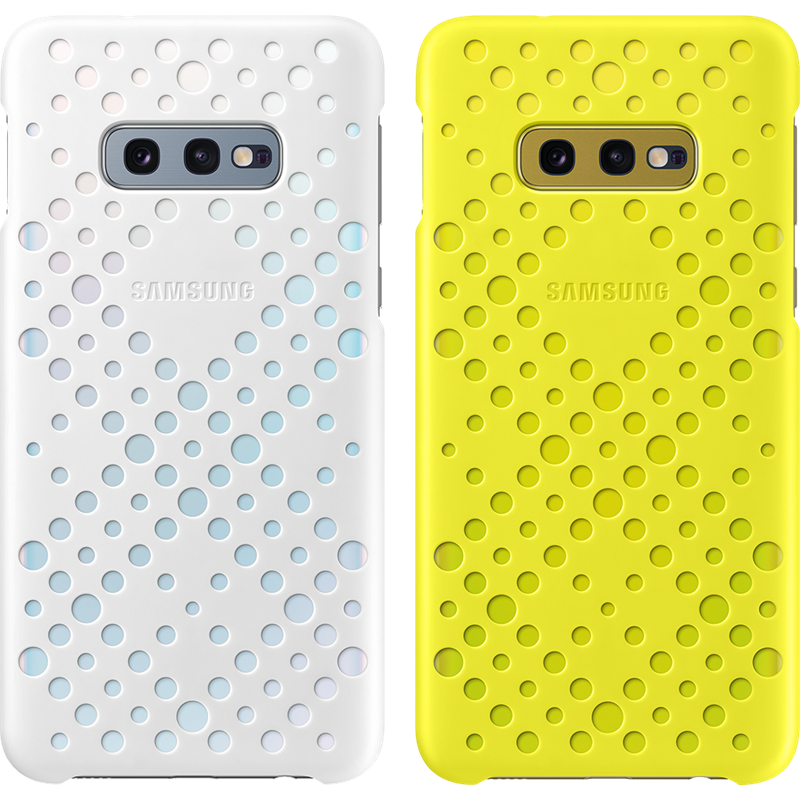 Coques rigides perforées blanche et jaune EF-XG970CW Samsung pour Gala