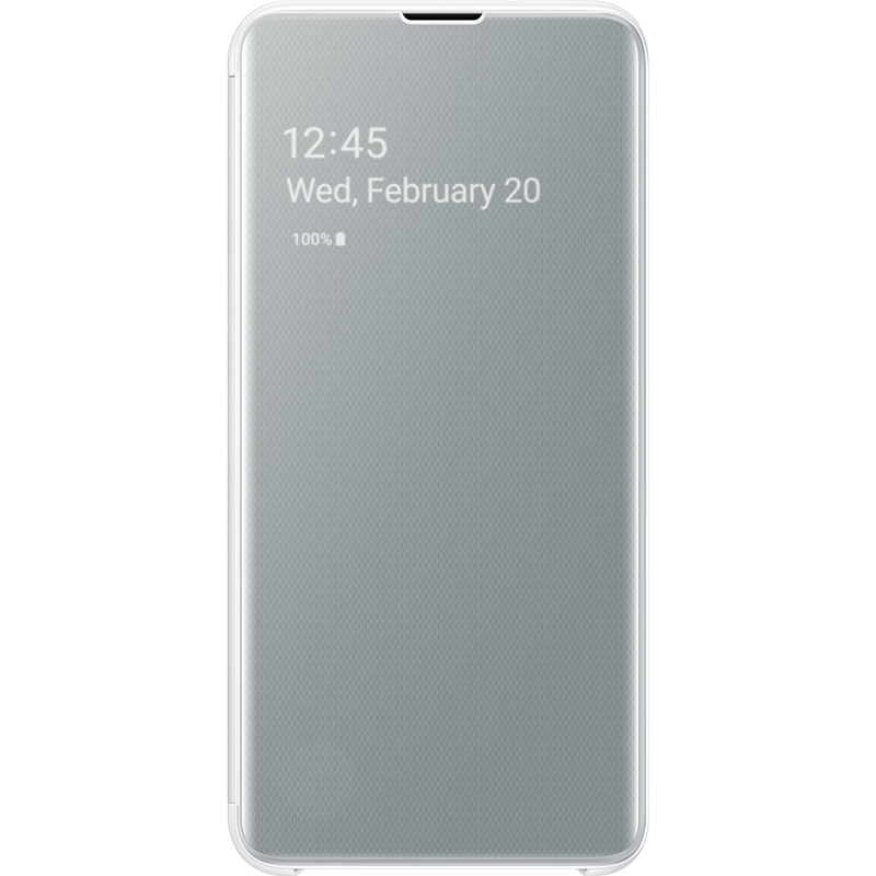 Etui à rabat Clear View Cover Samsung EF-ZG970CW blanc pour Samsung Ga