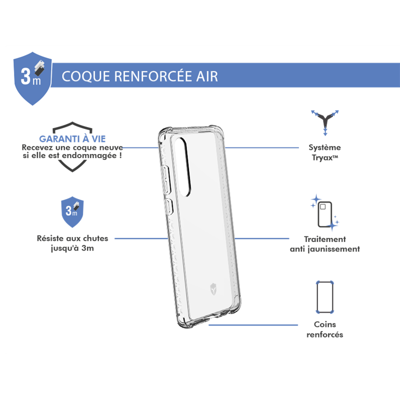 Image secondaire de Coque Renforcée Huawei P30 AIR Transparente - Garantie à vie Force Cas