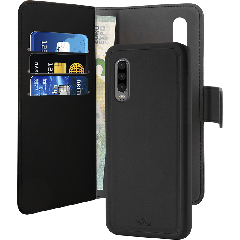 Image secondaire de Folio Coque Magnétique 2 en 1 Noir pour Huawei P30 Puro