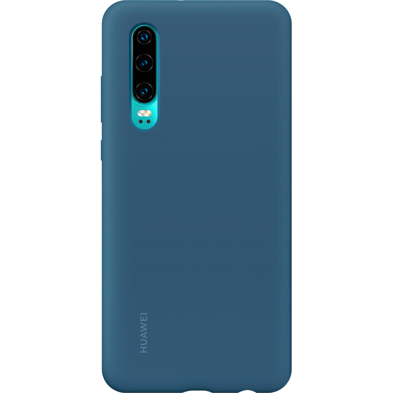 Coque rigide finition soft touch bleue pour Huawei P30