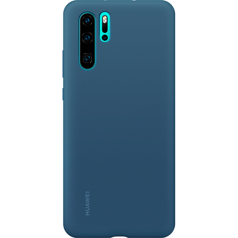 Coque rigide finition soft touch bleue Huawei pour P30 Pro