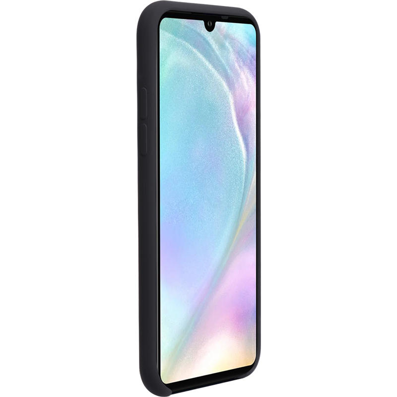 Image secondaire de Coque rigide finition soft touch noire pour Huawei P30 Lite