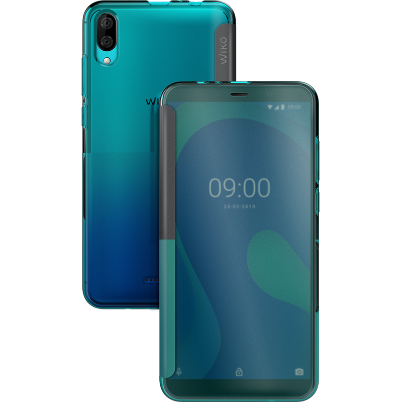 Image secondaire de Etui folio Easy turquoise pour Wiko Y80