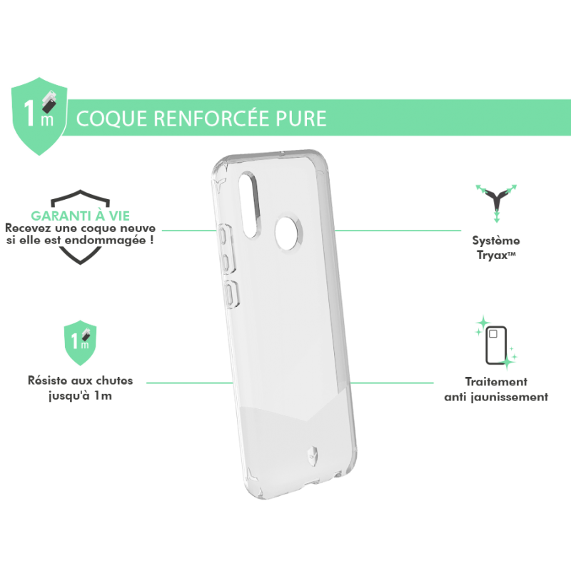 Image secondaire de Coque Renforcée Huawei P Smart 2019 PURE Transparente - Garantie à vie