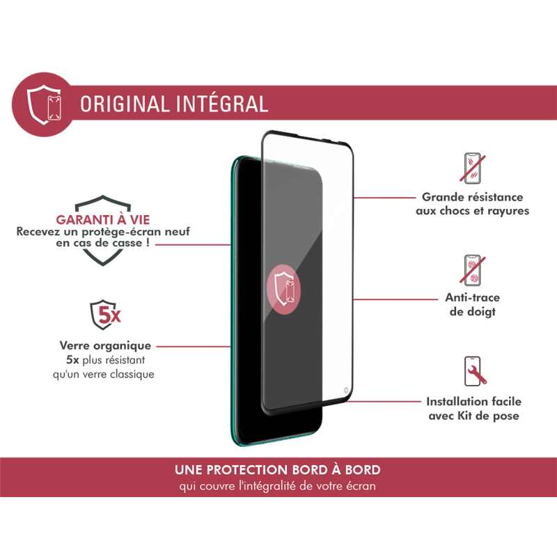 Image secondaire de Protège écran Huawei P40 Lite 2.5D Original - Garanti à vie Force Glas