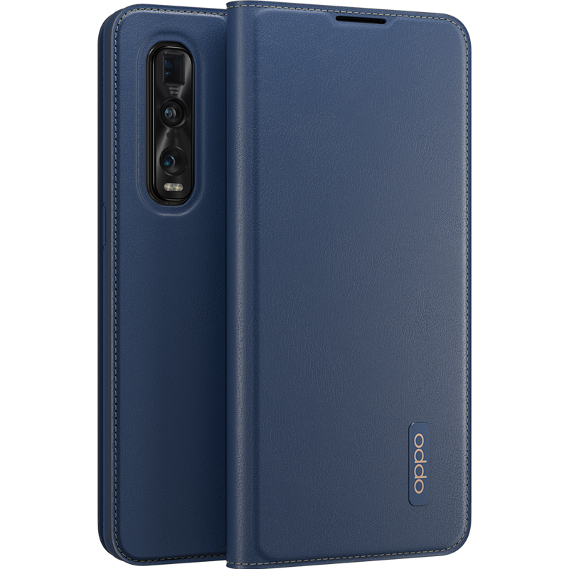 Folio Flip Cover Bleu pour Oppo Find X2 Pro Oppo