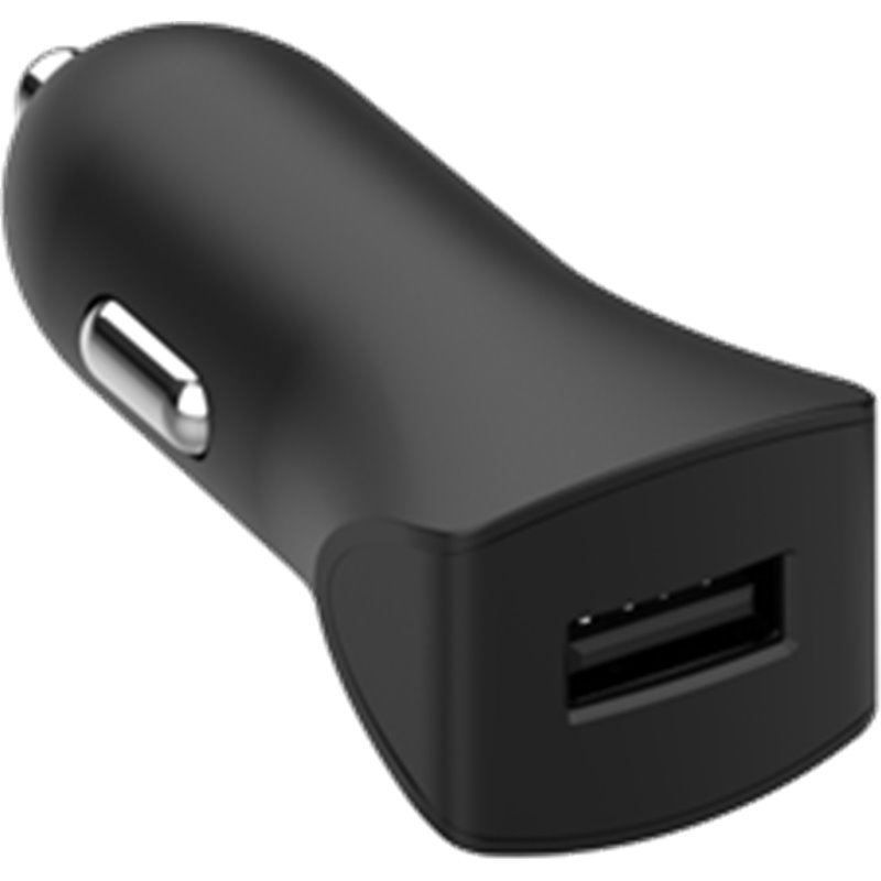 Image secondaire de Chargeur voiture USB A 2.4A FastCharge + Câble USB A/Lightning Noir Bi