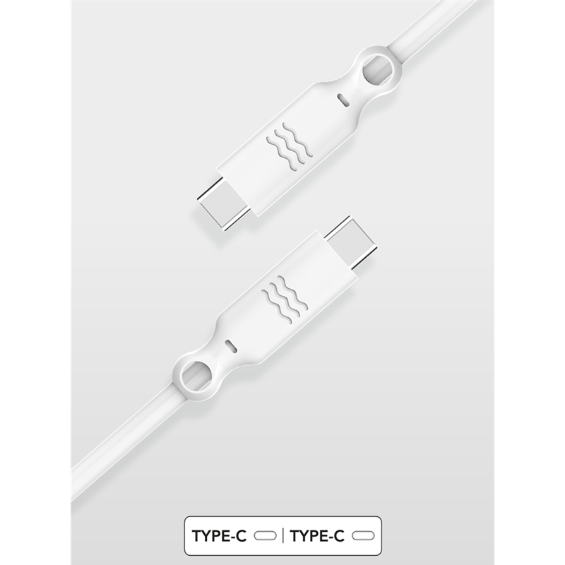 Câble Recyclable USB C/USB C 2m 3A Blanc Just Green