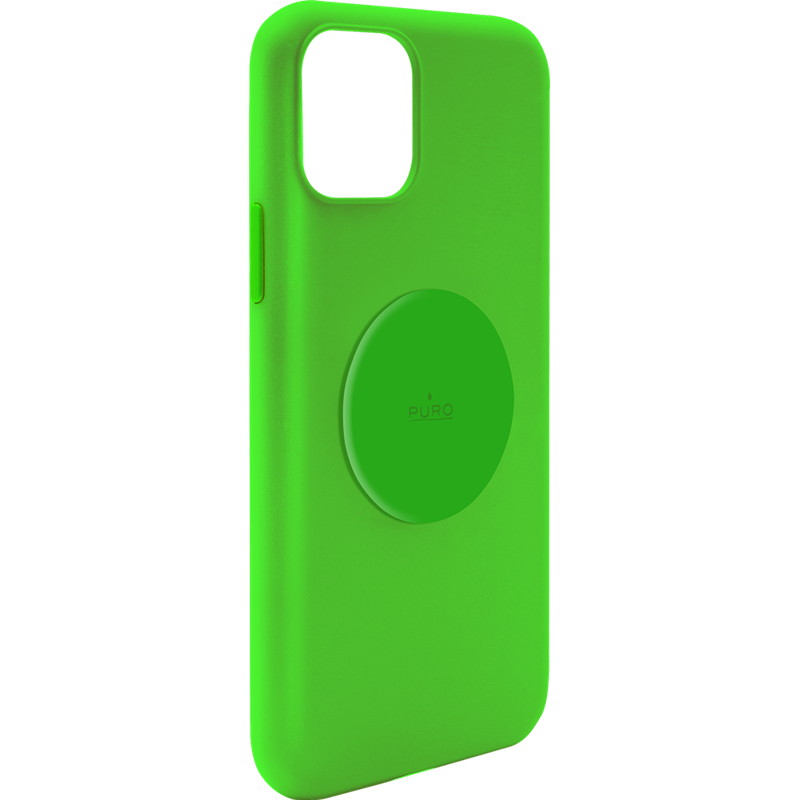 Coque Silicone Icon aimantée Verte Fluo pour iPhone 11 Puro