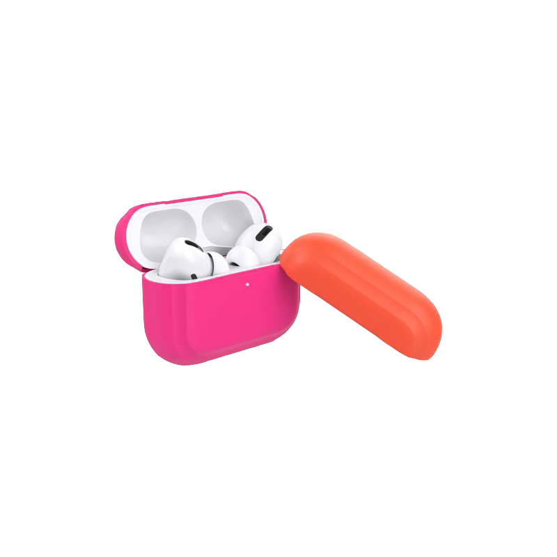 Coque Silicone Fuchsia Fluo pour Airpods Pro Puro