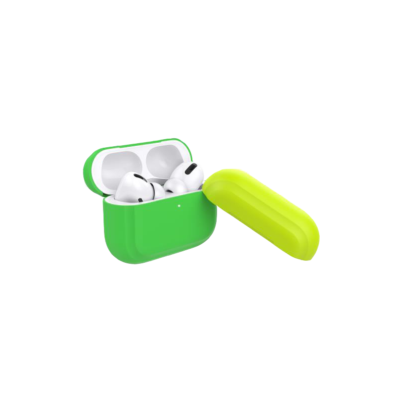 Coque Silicone Verte Fluo pour Airpods Pro Puro